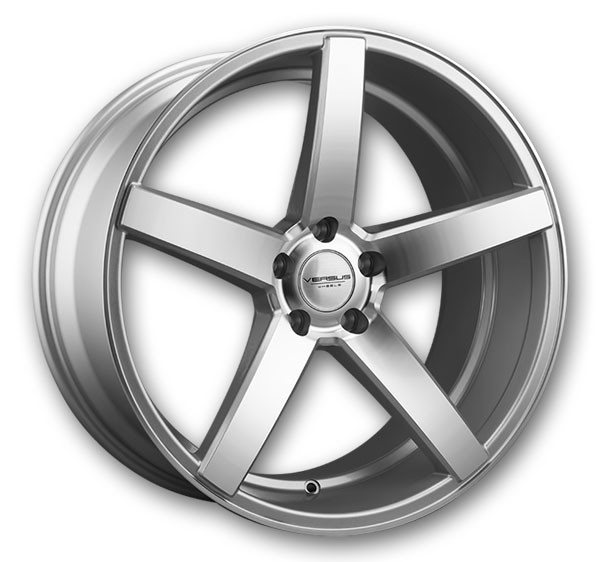 Versus Wheels VS541 17x7.5 Silver Machined Face 5x114.3 +40mm 73.1mm