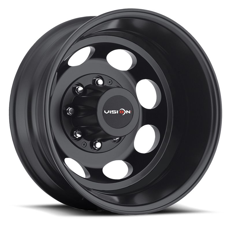 Vision Wheels 181NR Hauler Dually 19.5x6.75 Matte Black - Rear 8x170 -143mm 125.2mm