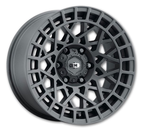 Vision Wheels 349 Savage 17x8.5 Satin Black 5x127 -24mm 76.1mm