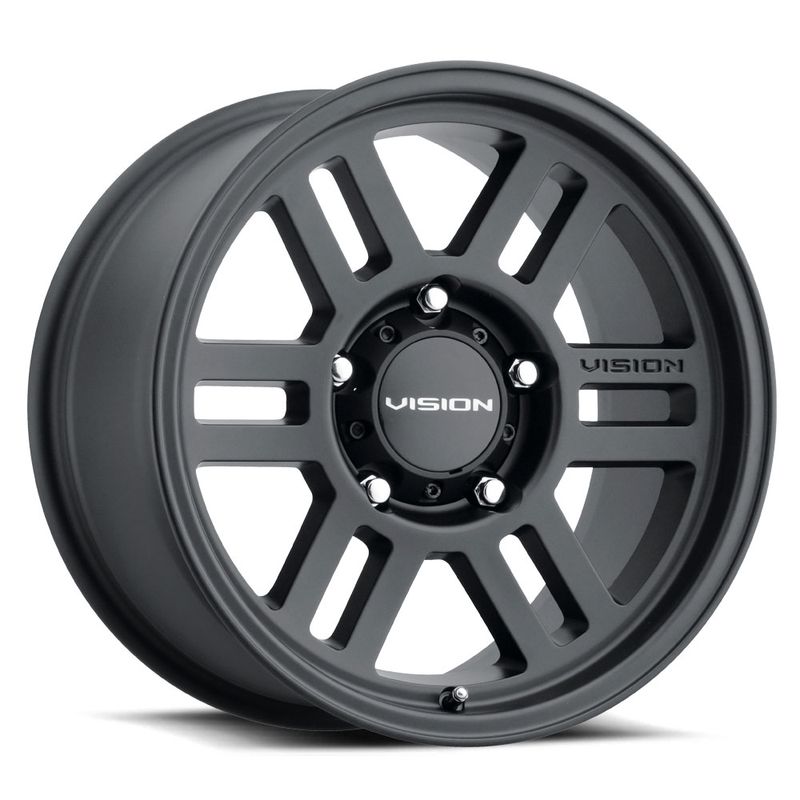 Vision Wheels 355 Manx 2 Overland Van 16x6.5 Satin Black 6x130 +38mm 84mm