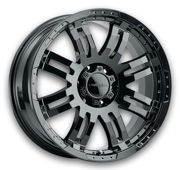 Vision Off-Road Wheels 375 Warrior 18x8.5 Gloss Black 8x165.1 +18mm 125.2mm