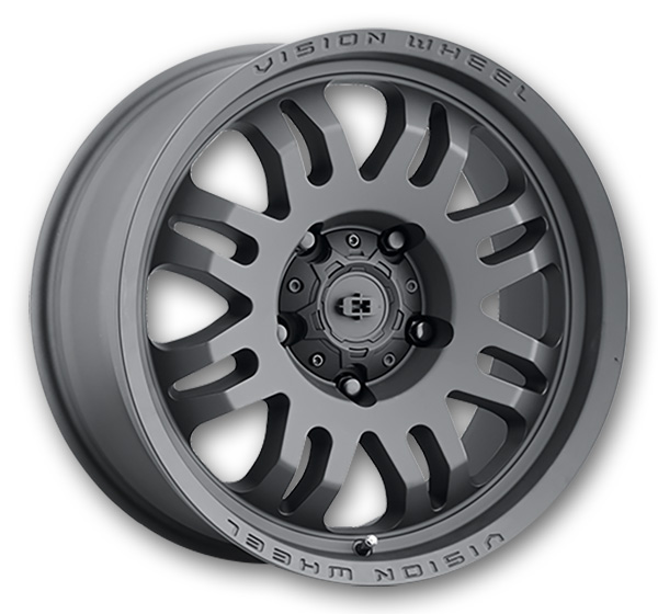 Vision Wheels 409 Inferno 17x9 Satin Black 6x120 +12mm 67.1mm