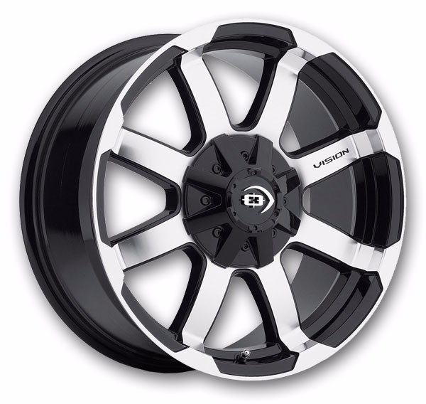 Vision Off-Road Wheels 413 Valor 18x8.5 Gloss Black Machined Face 6x120 +0mm 67mm