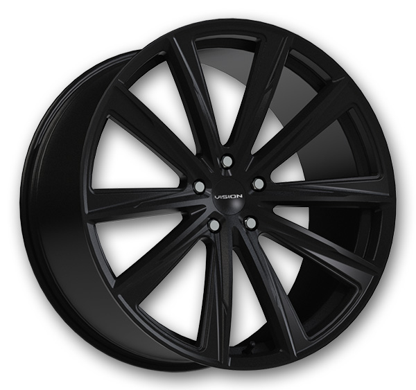 Vision Wheels 471 Splinter 22x10.5 Satin Black 5x115 +25mm 73.1mm