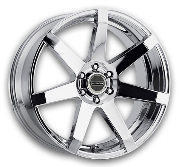 Vision Wheels 9042 Sultan 24x9.5 Chrome 5x120 15mm 74.1mm