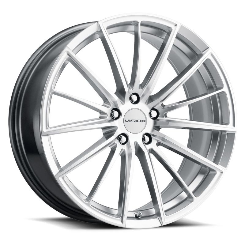 Vision Wheels 473 Axis 16x7.5 Hyper Silver Machined Face 5x115 +34mm 73.1mm