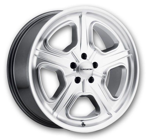 Vision Wheels 147 Daytona 20x8.5 Hyper Silver 5x115 +10mm 83mm