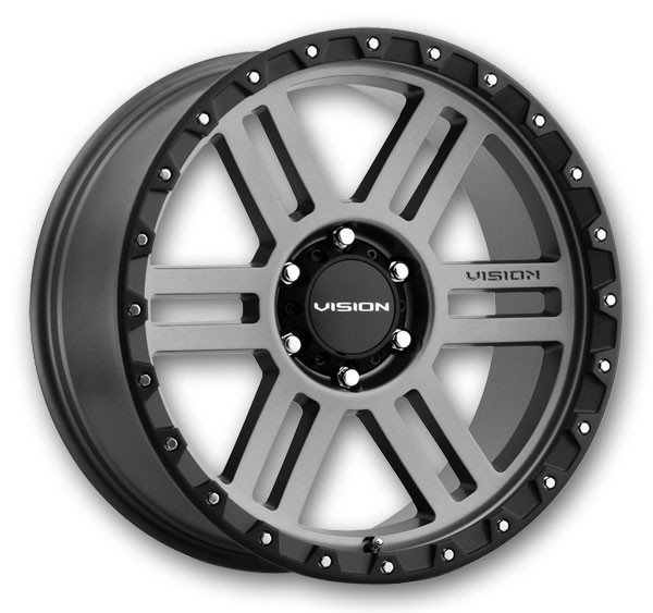 Vision Off-Road Wheels 354 Manx 2 17x9 Satin Grey with Black Lip 8x170 -12mm 125.2mm