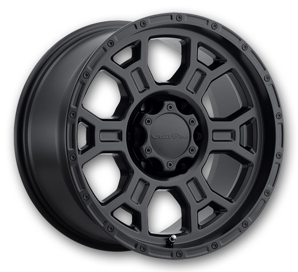Vision Off-Road Wheels 372 Raptor 20x9.5 Matte Black 6x135 +25mm 87.1mm