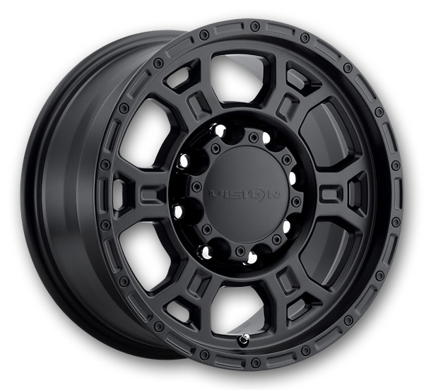 Vision Off-Road Wheels 372 Raptor 17x8 Matte Black 8x165.1 +25mm 125.2mm