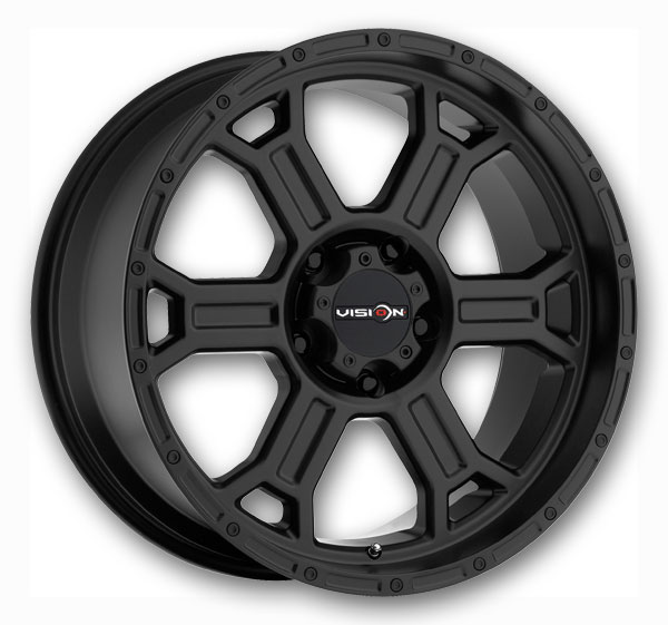 Vision Off-Road Wheels 372 Raptor 20x9.5 Matte Black 5x150 +25mm 110.2mm
