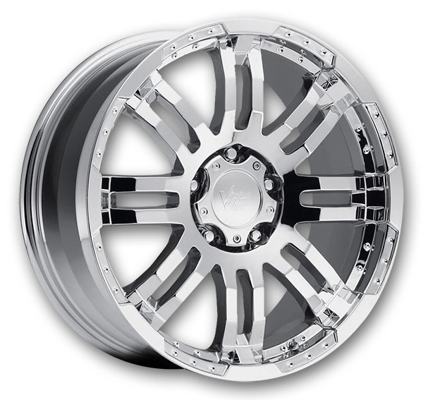 Vision Off-Road Wheels 375 Warrior 18x8.5 Winter Paint Silver 6x135 +25mm 87.1mm