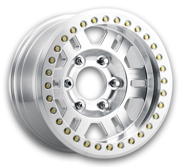 Vision Off-Road Wheels 398 Manx Forged Beadlock 17x9.5 Machined 5x127 -18mm 78.1mm
