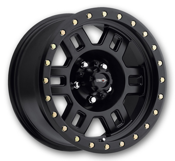 Vision Off-Road Wheels 398 Manx 17x8.5 Matte Black 8x170 +0mm 125.2mm