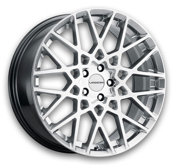 Vision Wheels 474 Recoil 17x8 Hyper Silver 5x114.3 +38mm 73.1mm