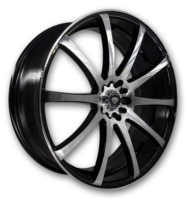 White Diamond Wheels W3196 20x8.5 Black Machined 5x114.3 +35mm 73.1mm