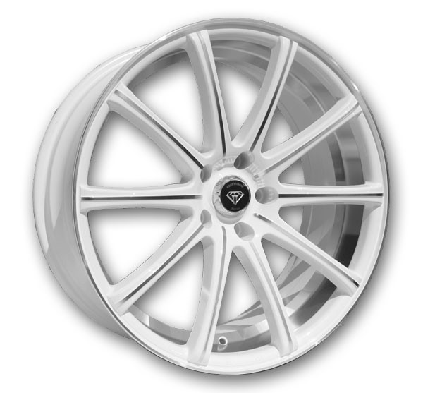 White Diamond Wheels W3195 20x8.5 White Polished 5x114.3 +35mm 73.1mm
