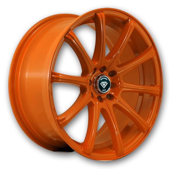 White Diamond Wheels W3195 18x8 Orange 4x100/4x114.3 +35mm 73.1mm