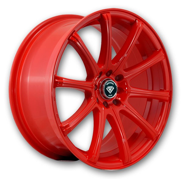 White Diamond Wheels W3195 18x8 Red 4x100/4x114.3 +35mm 73.1mm