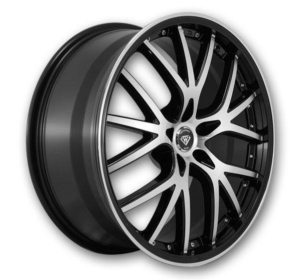 White Diamond Wheels W530 20x8.5 Gloss Black with Machined Face 5x115 +35mm 73.1mm