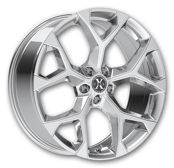 Xcess Wheels 5 Flake 24x9 Chrome 5x120 +35mm 74.1mm