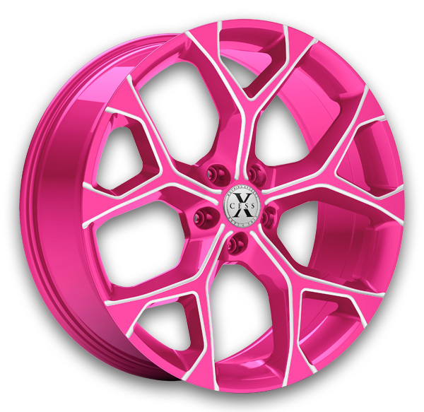 Xcess Wheels 5 Flake 18x8.5 Candy Pink Milled 5x114.3 +35mm 74.1mm