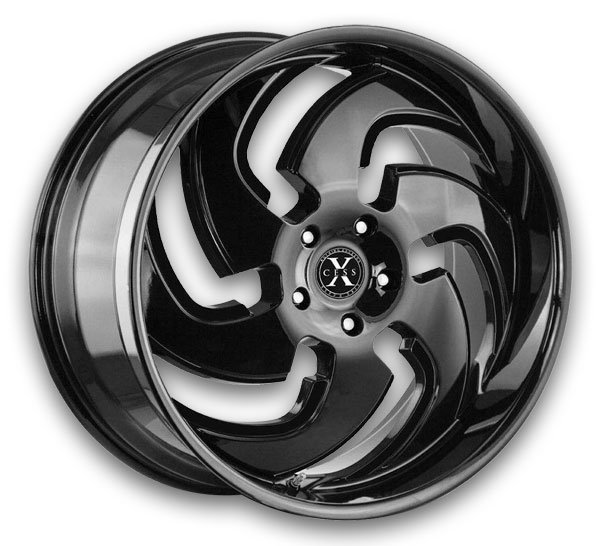 Xcess Wheels X03 24x9.5 All Gloss Black 6x139.7 +24mm 87.1mm