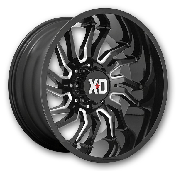 XD Series Wheels Tension 20x10 Gloss Black Milled 6x135 -18mm 87.1mm
