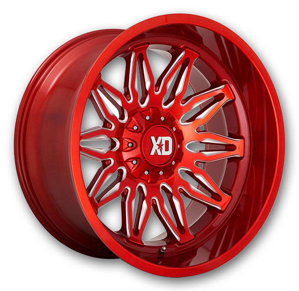 XD Series Wheels Gunner 22x12 Candy Red Milled 6x135/6x139.7 -44mm 106.1mm