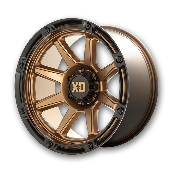 XD Series Wheels Titan 20x12 Matte Bronze With Black Lip 5x127 -44mm 71.5mm