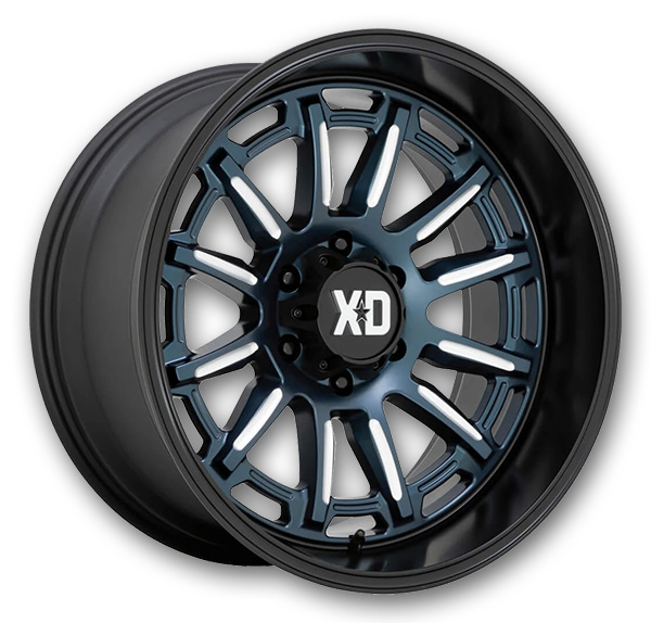 XD Series Wheels Phoenix 20x10 Metallic Blue Milled With Black Lip 6x135 -18mm 87.1mm