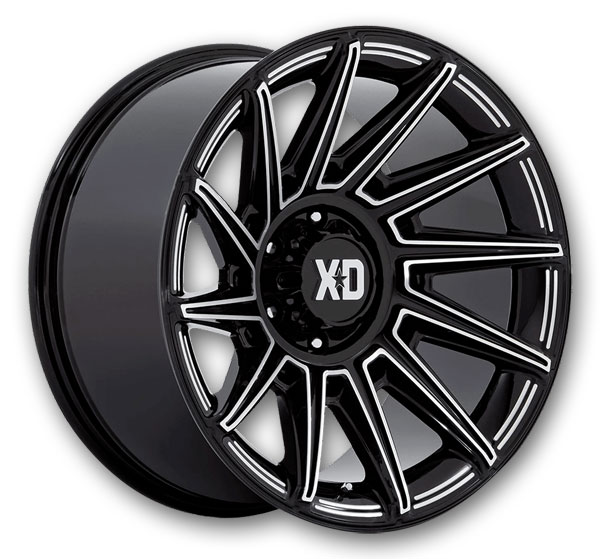 XD Series Wheels Specter 20x10 Gloss Black Milled 8x170 -18mm 125.1mm