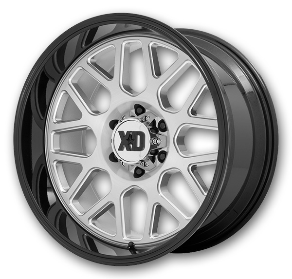 XD Series Wheels Grenade 2 20x9 Brushed Milled With Gloss Black Lip 6x135 +0mm 87.1mm