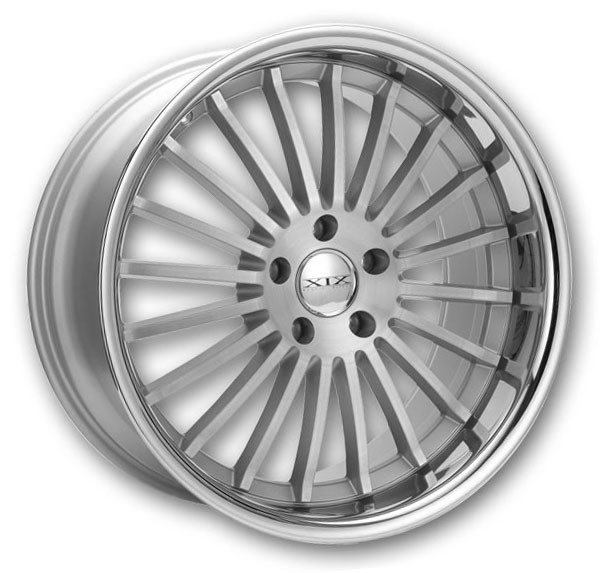 XIX Wheels X59 20x8.5 Silver Brushed with Stainless Steel Lip 5x120 +35mm 72.56mm
