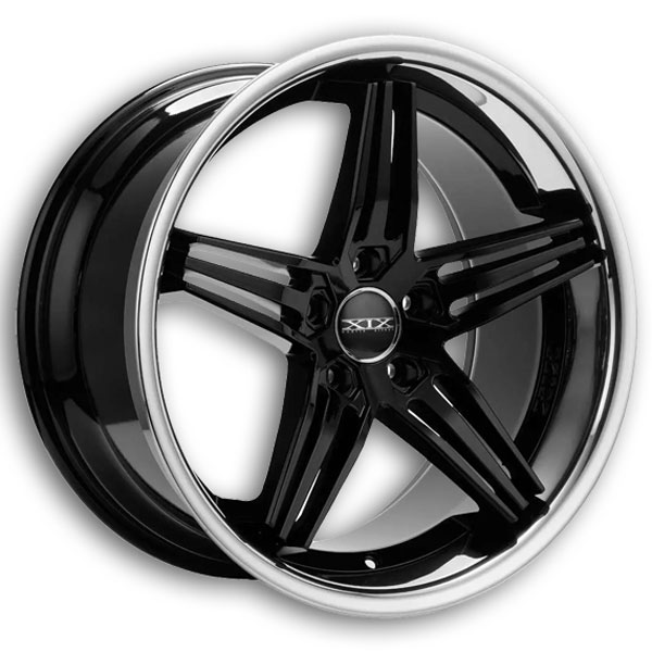 XIX Wheels X63 20x10.5 Gloss Black With Stainless Steel Lip 5x114.3 +25mm 73.1mm
