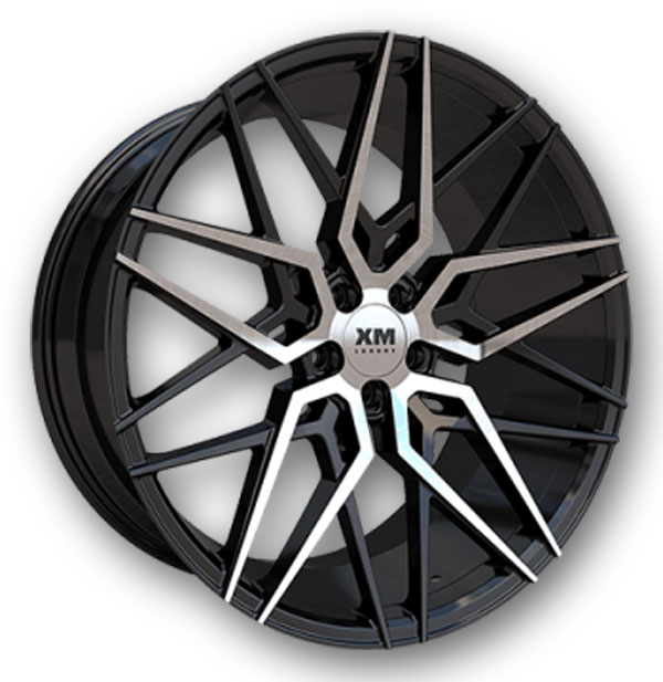 XM Luxury Wheels XM-209 20x8.5 Black Machine 5x120 +35mm 72.56mm