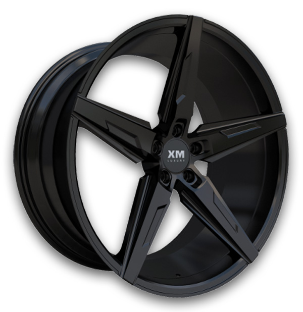 XM Luxury Wheels XM-250 20x9 Gloss Black 5x115 15mm 74.1mm