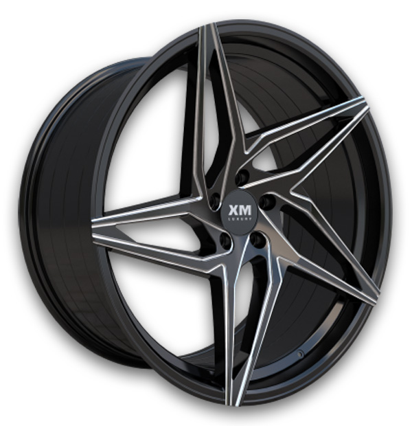XM Luxury Wheels XM-251 20x9 Black Milled 5x115 35mm 73.1mm