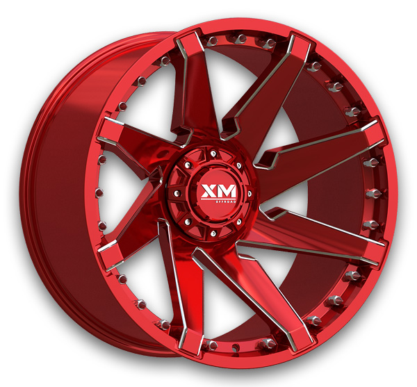 XM Offroad Wheels XM-301 20x10 Candy Red Milled 5x115/5x127 0mm 78.1mm