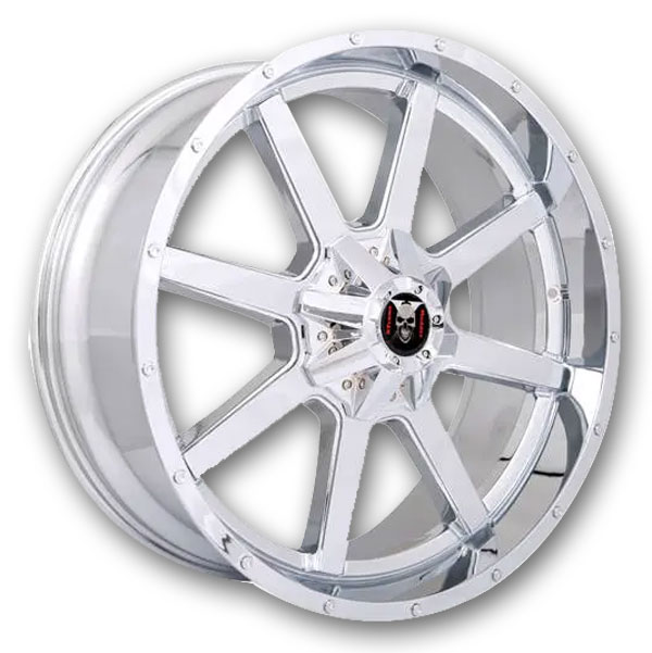 XM Offroad Wheels XM-302 22x9 Chrome 5x139.7/5x150 +5mm 110mm