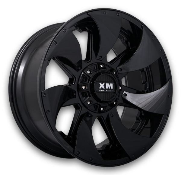 XM Offroad Wheels XM-326 20x10 Gloss Black/Black Inserts 5x115/5x127 0mm 87.1mm