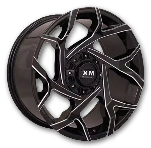 XM Offroad Wheels XM-333 20x10 Gloss Black Milled 5x139.7/5x150 +0mm 110mm