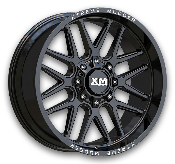 XM Offroad Wheels XM-338 20x10 All Black 8x165.1 -18mm 125mm