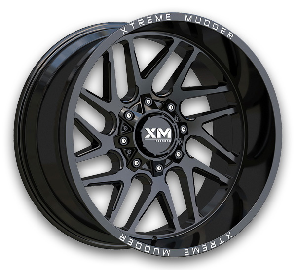 XM Offroad Wheels XM-339 20x10 All Black 5x139.7/5x150 -6mm 110mm