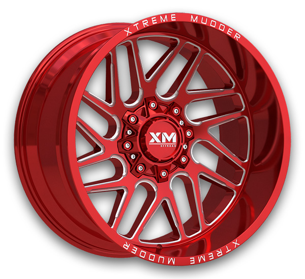 XM Offroad Wheels XM-339 20x10 Candy Red Milled 6X135/6x139.7 +12mm 108mm