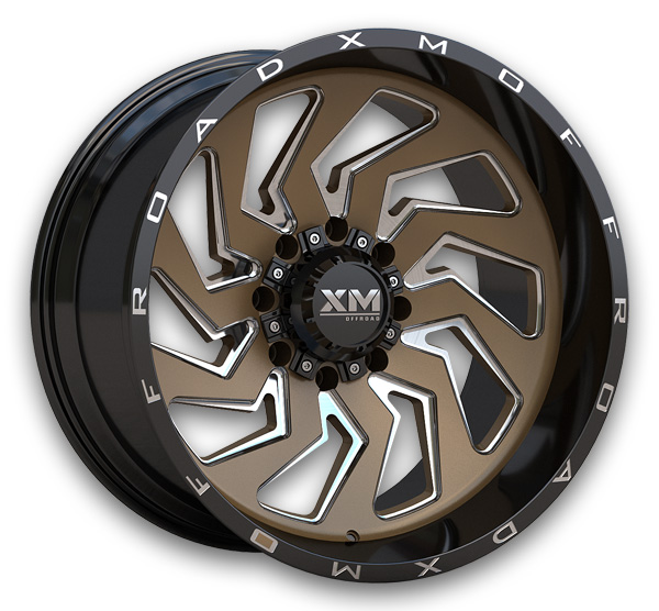 XM Offroad Wheels XM-353 22x12 2 Tone Bronze Face+Black Lip 6x135/6x139.7 -44mm 108mm