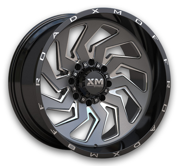 XM Offroad Wheels XM-353 22x12 2 Tone Gunmetal Face+Black Lip 6x135/6x139.7 +44mm 108mm