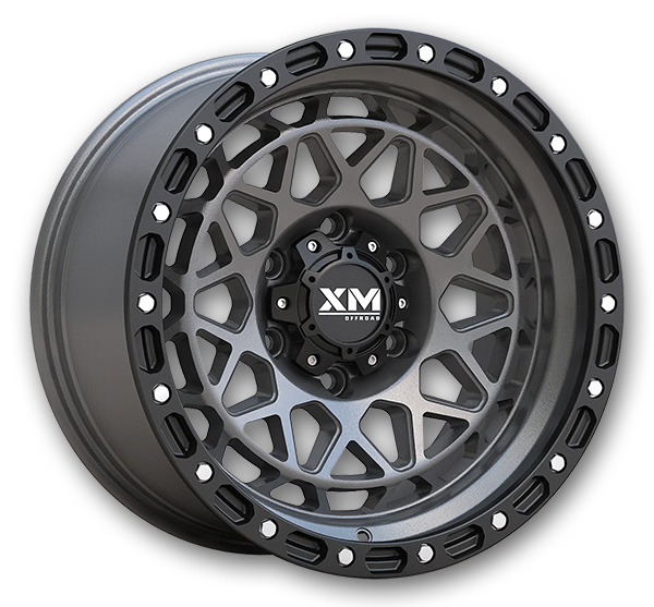 XM Offroad Wheels XM-701 17x9 Semi Matt Gunmetal Face+Semi Matt Black Lip 5x127 0mm 71.5mm