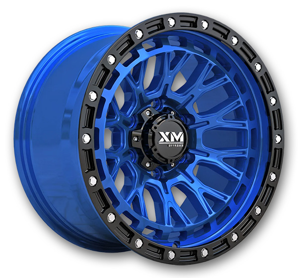XM Offroad Wheels XM-702 17x9 Candy Blue Face+Black Lip 5x127 0mm 71.5mm