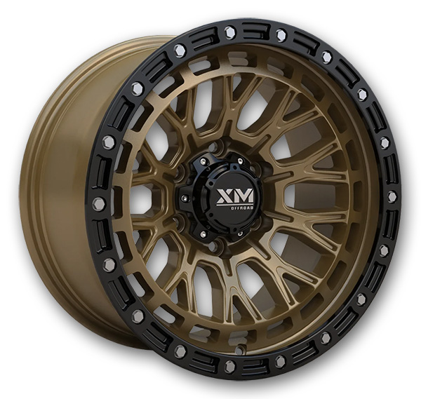 XM Offroad Wheels XM-702 17x9 Semi Matt Bronze Face+Semi Matt Black Lip 5x127 0mm 71.5mm